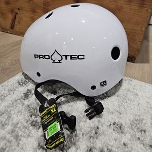 Pro-Tec XL Gloss White Skate/Bike Helmet